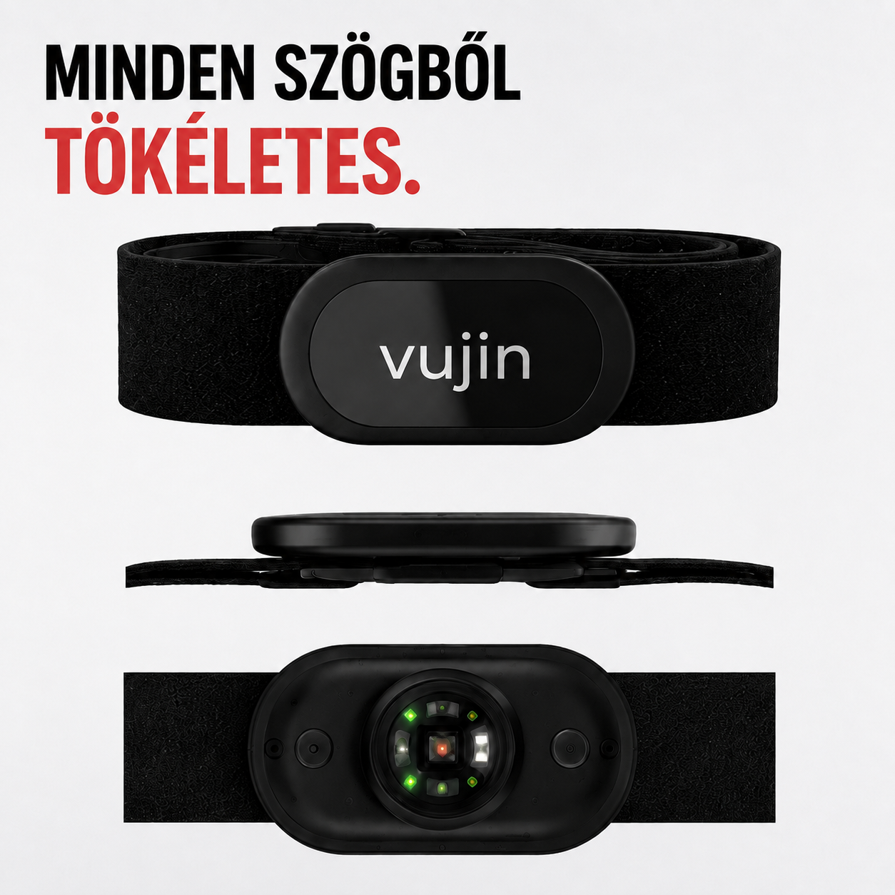 Vezeték nélküli pulzusmérő mellkaspánt sporthoz és edzéshez